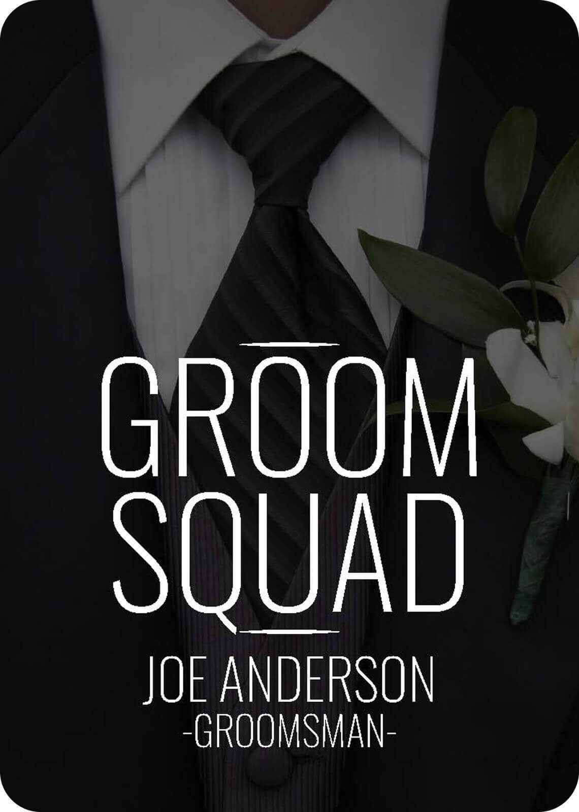 groomsman custom playing cards