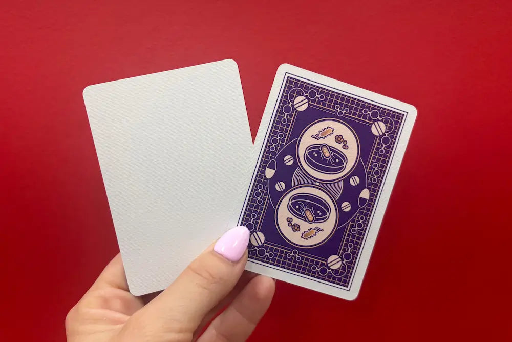blank playing card in customized deck