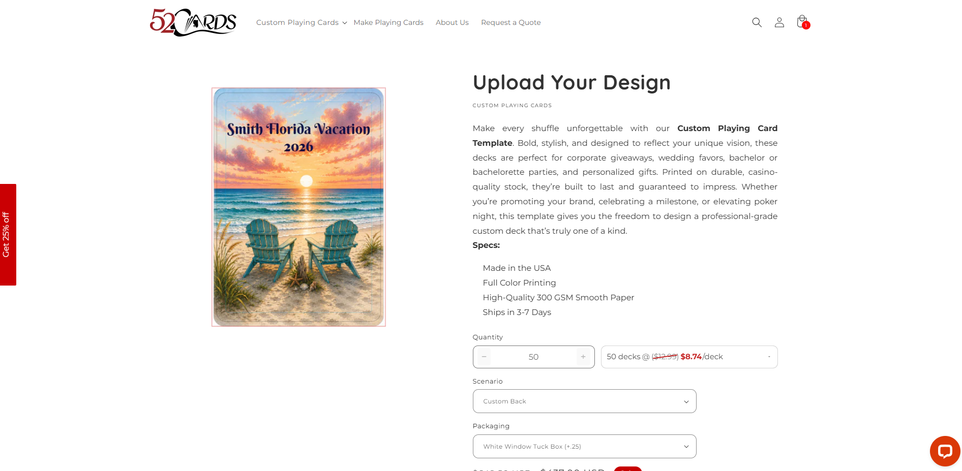 Load video: how to upload your own image to a custom playing card template