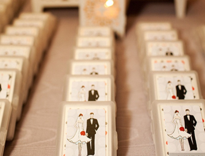 Wedding Favor Custom Playing Cards with Case