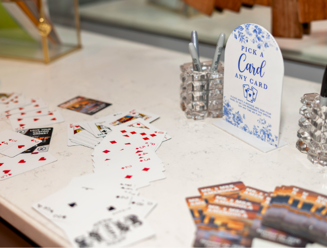 Custom Wedding Guest Book Playing Cards