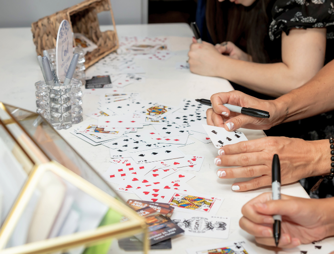 Wedding Guest Book with Playing Cards