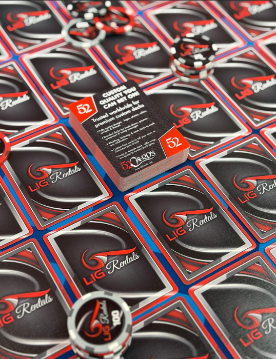 Lig Rentals Custom Playing Cards and Poker Chips